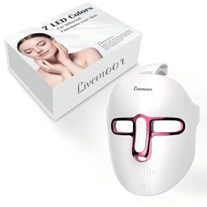 Led Face Mask Light Therapy, 7-1 Colors LED Facial Skin Care Mask